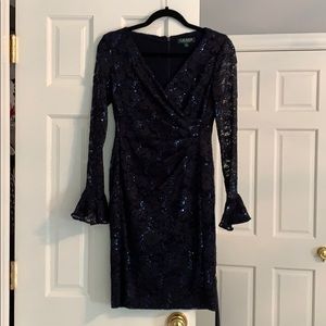 Ralph Lauren Navy Lace 4P Cocktail dress-NWOT